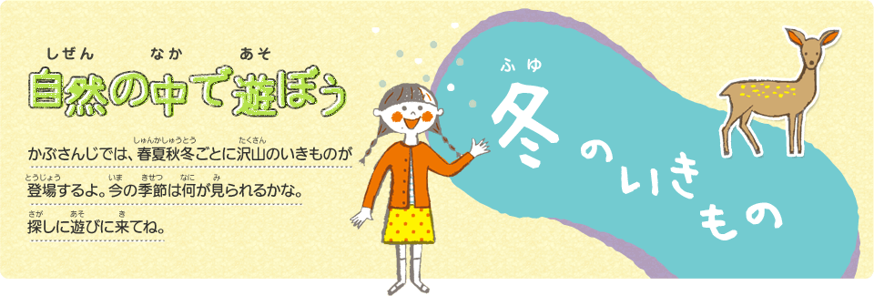 自然（しぜん）の中（なか）で遊（あそ）ぼう　冬（ふゆ）のいきもの